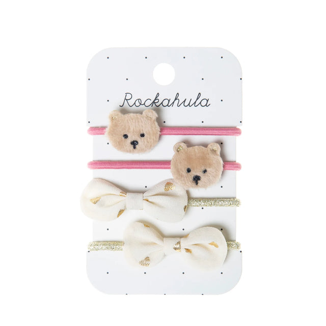 Teddy Bear And Bow Hair Bands
