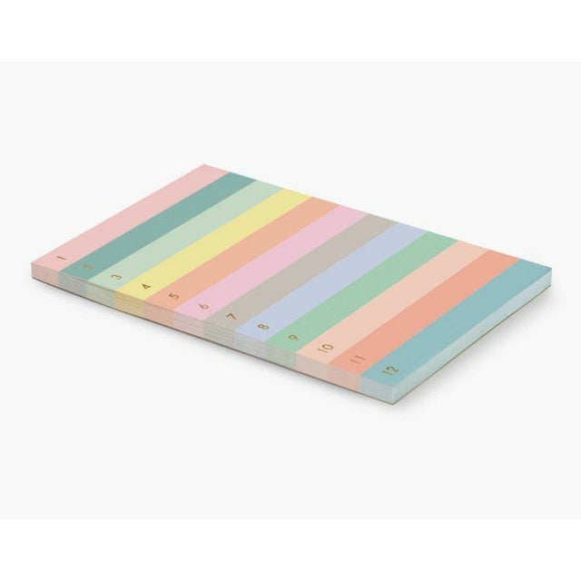 Numbered Colour Block Memo Pad