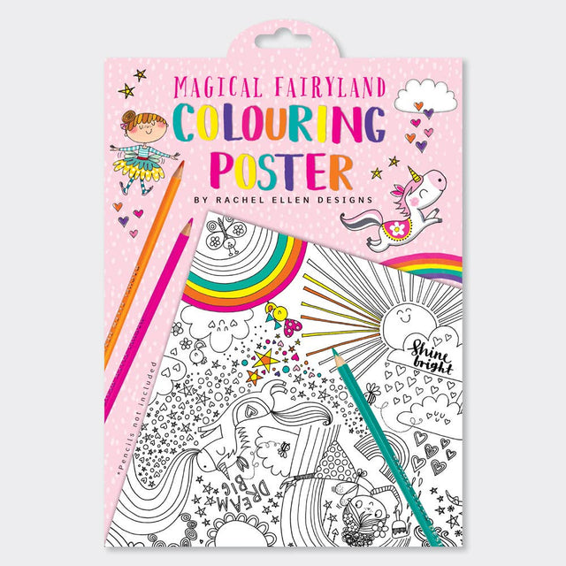 Magical Fairy Land Colouring Poster