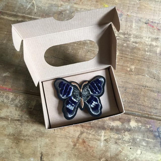 Indigo Butterfly Pin