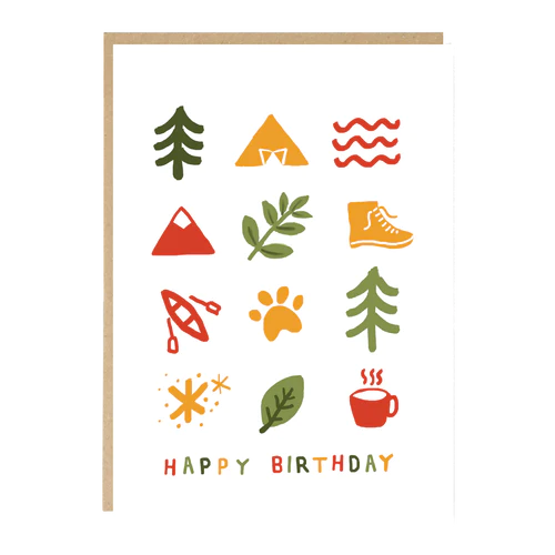 Happy Birthday Camping Card