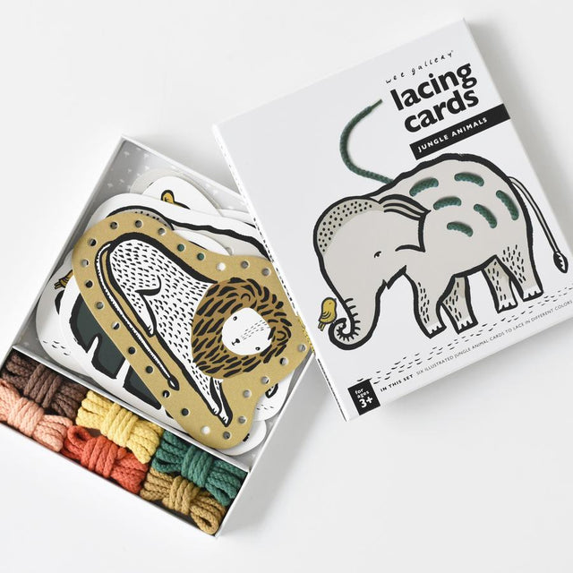 Jungle Animals Lacing Cards
