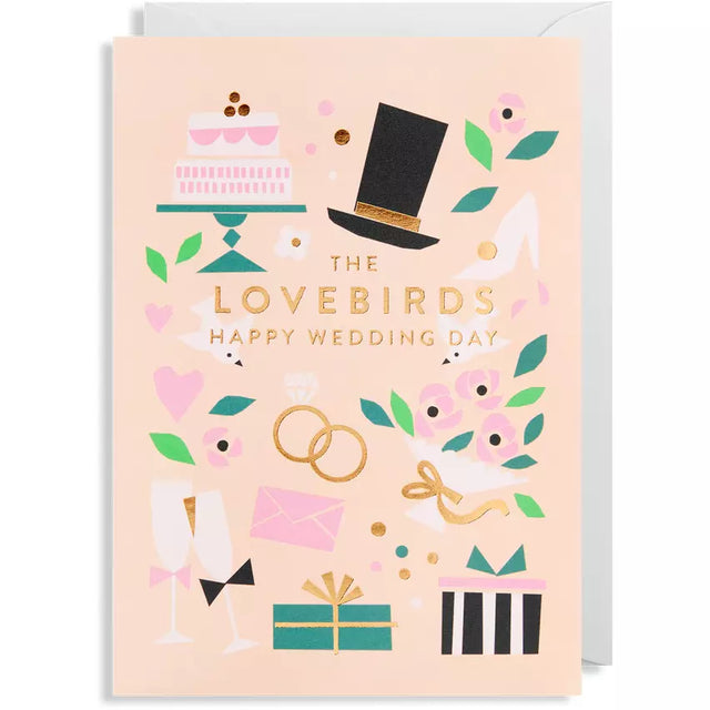 Happy Wedding Day Lovebirds Card