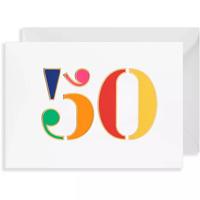 50 Multi Colour Birthday Card