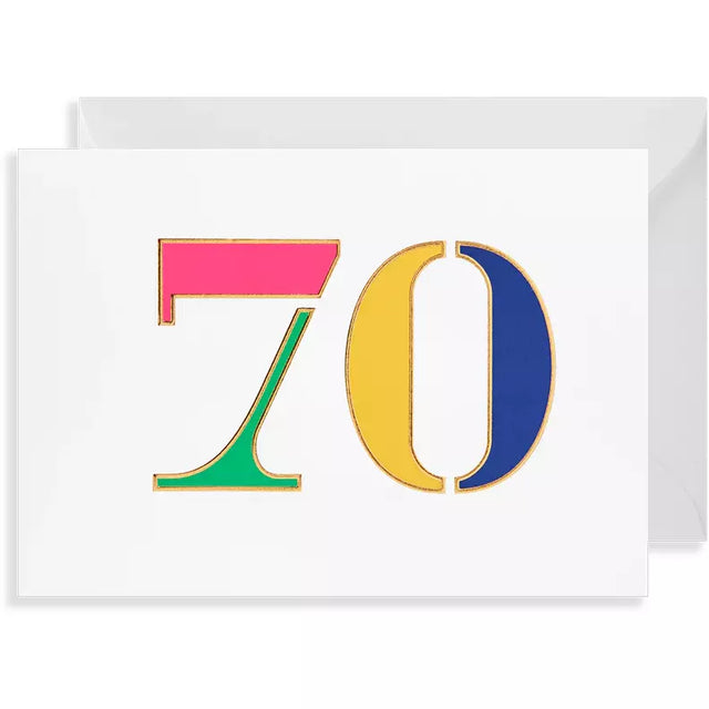 70 Multi Colour Birthday Card