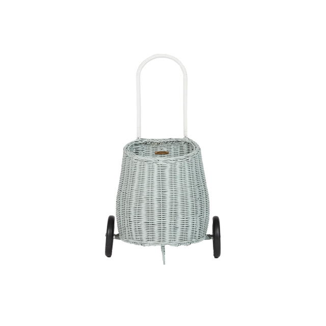 Vintage Blue Rattan Luggy