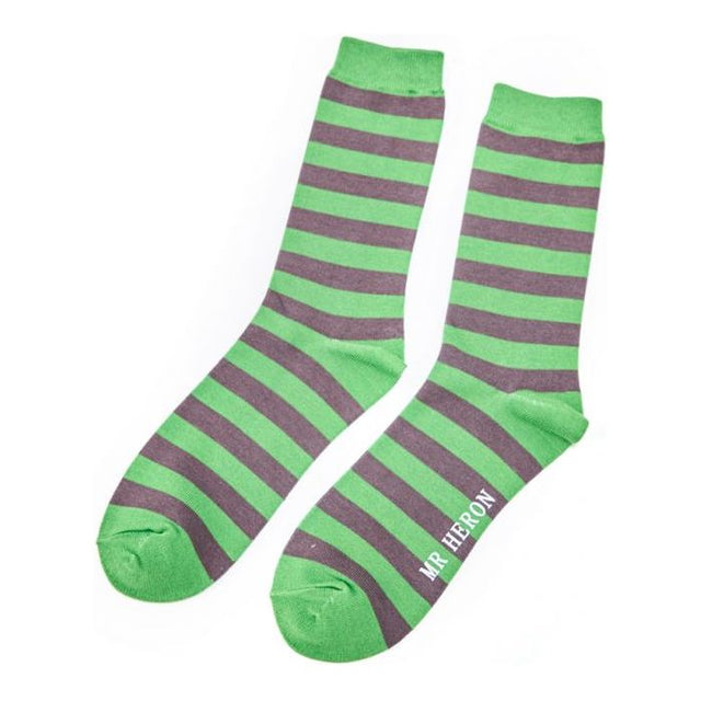 Green Stripes Bamboo Socks