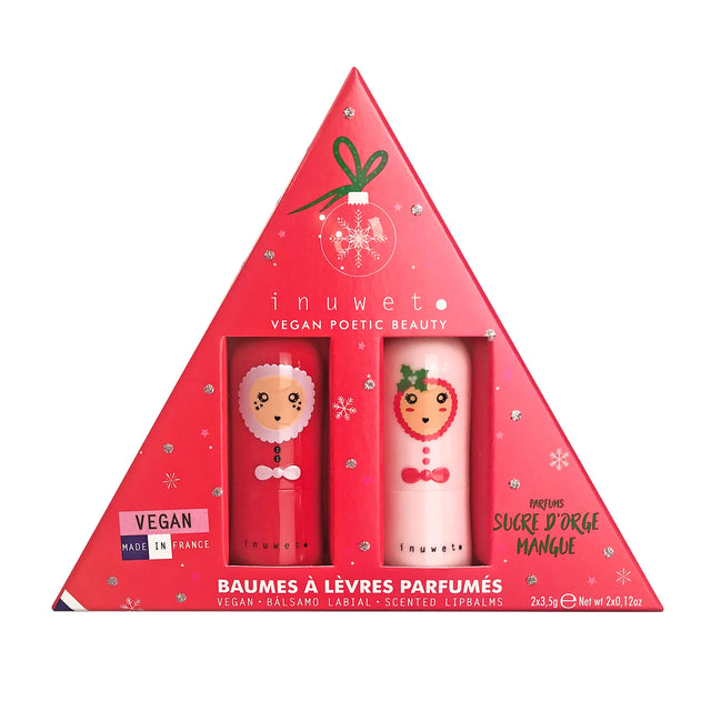 Set of 2 Christmas Bunny Lip Balms - Noel Duo