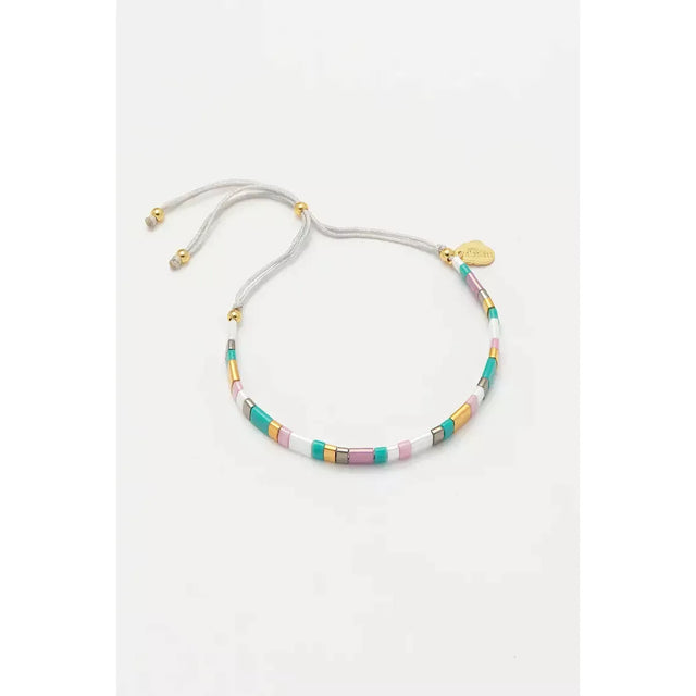 Pastel Tile Beads Slider Bracelet