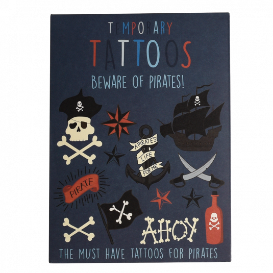 Beware Of The Pirates Temporary Tattoos