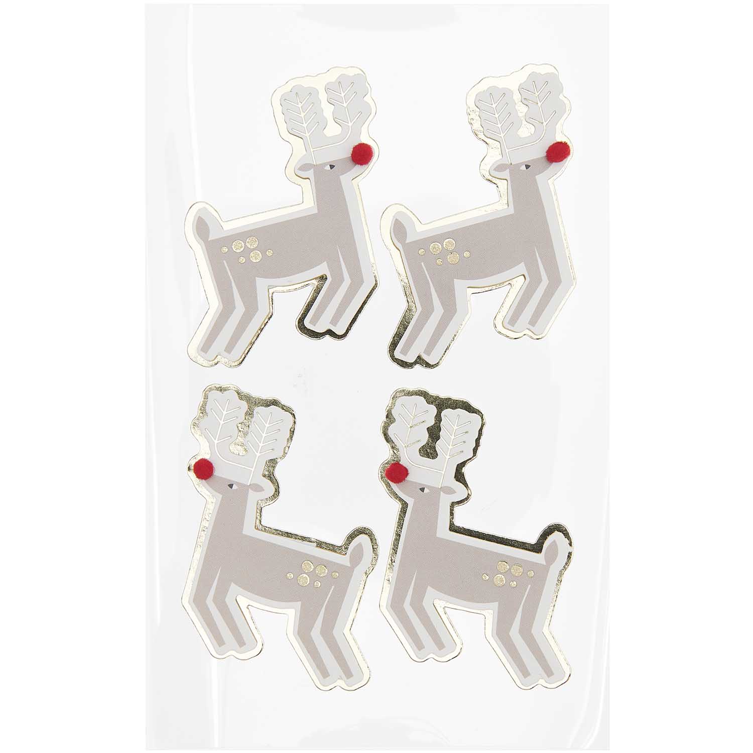 3D Reindeer Stickers