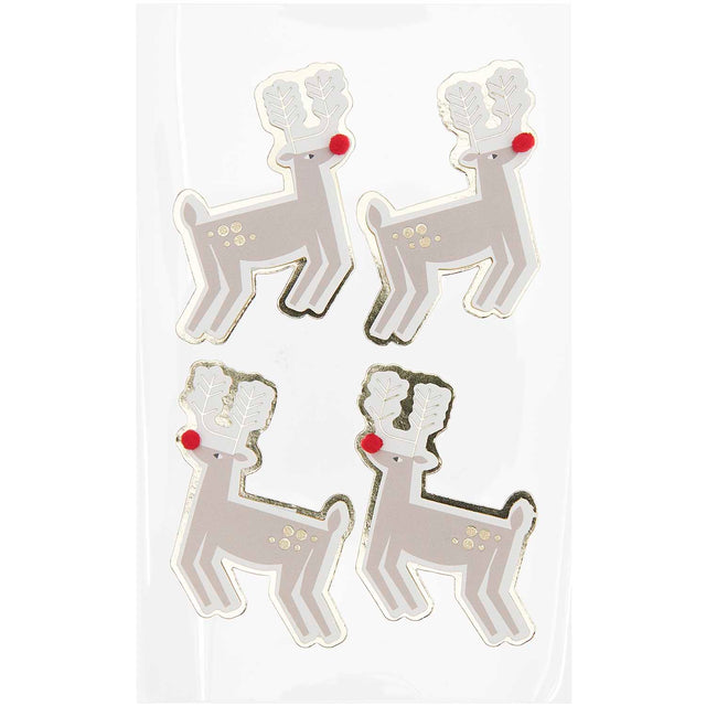 3D Reindeer Stickers