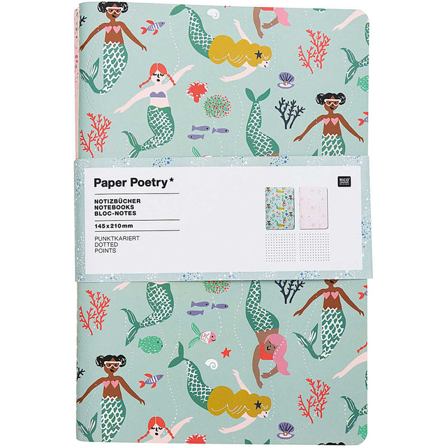 Mermaid Set Of Two Notebooks