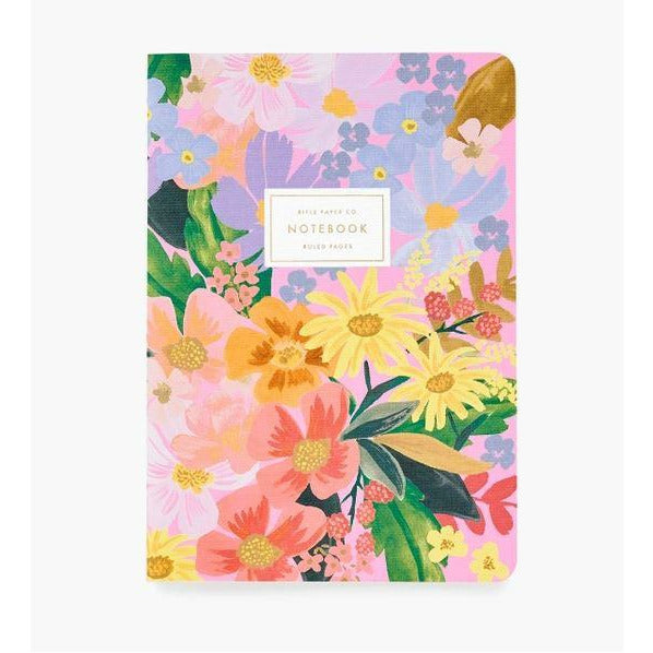 Set of 3 Marguerite Stitched Notebooks