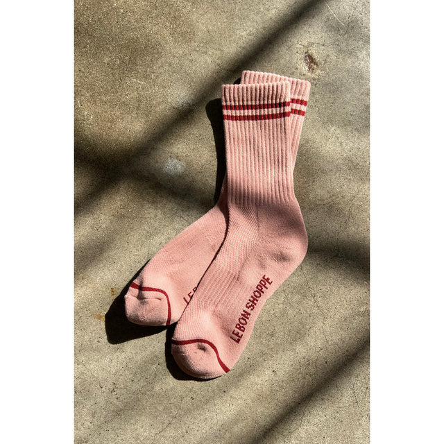 Boyfriend Socks: Vintage Pink