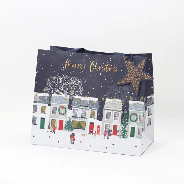 Christmas Street Tote Gift Bag