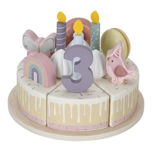 Pink Wooden Birthday Cake