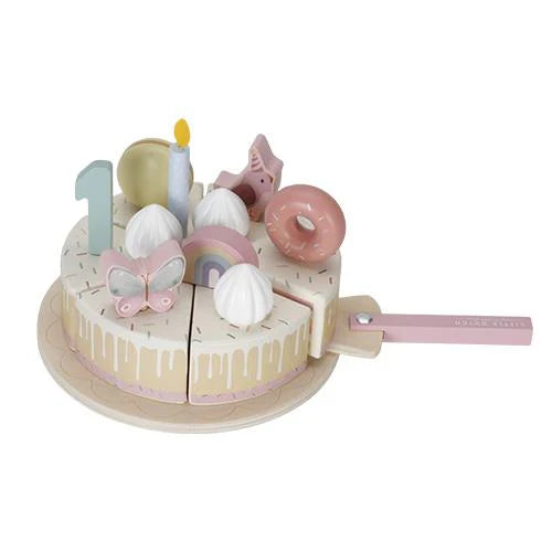 Pink Wooden Birthday Cake