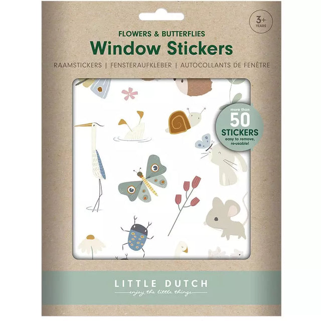 Flowers And Butterflies Reusable Window Stickers