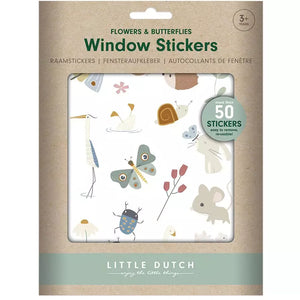 Flowers And Butterflies Reusable Window Stickers