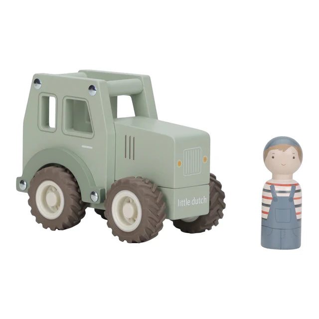 Wooden Tractor & Peg Doll