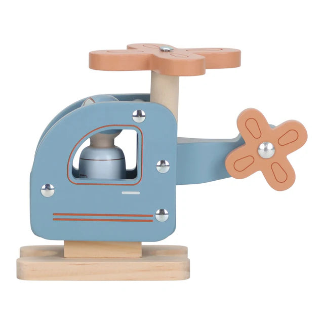 Wooden Helicopter & Peg Doll