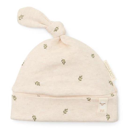 Neutral Green Leaves Baby Hat
