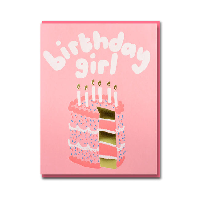 Joyful Pink Cake Card