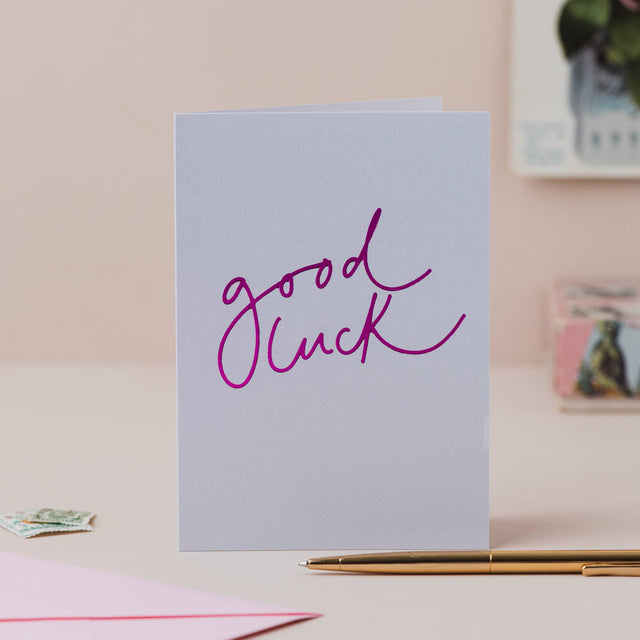 Good Luck Metallic Card