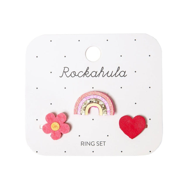 Cheerful Rainbow Ring Set