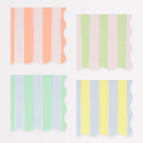 Small Pastel Stripe Napkins