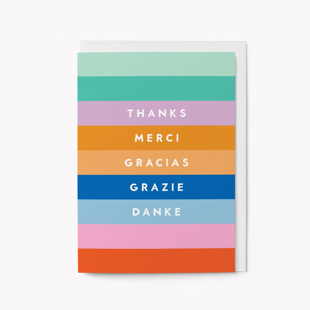 Thanks, Merci, Gracias, Grazie, Danke Card