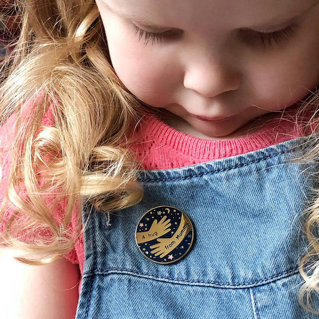 A Hug From Mummy Enamel Pin Badge