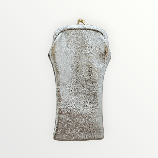 Platinum Leather Glasses Case