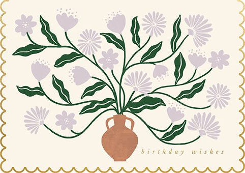Birthday Wishes Vase Card
