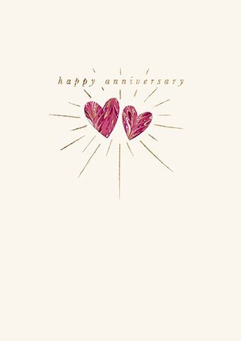Anniversary Marble Hearts Card