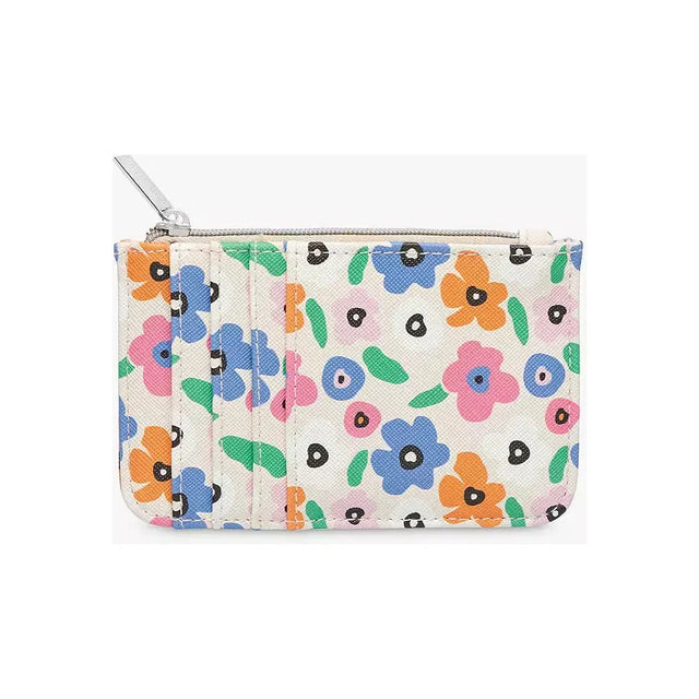 Simple Floral Print Card Purse