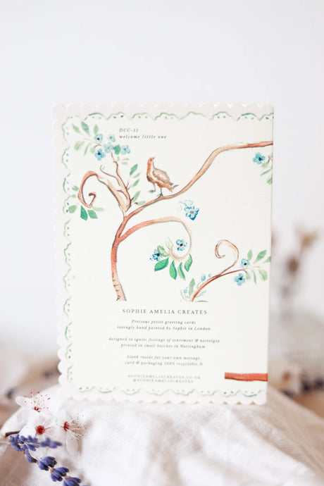 Welcome Little One Scallop Card