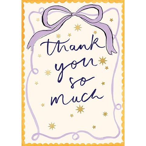 Thank You So Much Bow Card