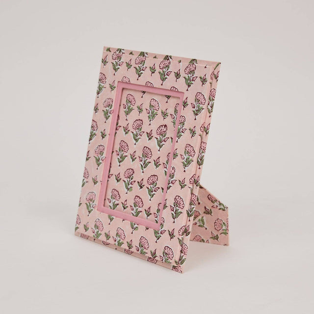 Ditsy Floral Blush Block Printed Picture Frame