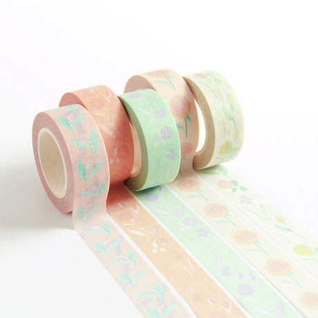 Pastel Floral Washi Tape Set