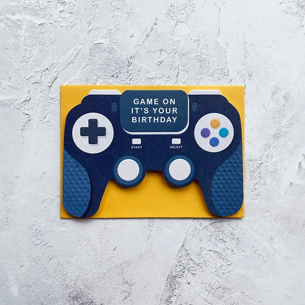 Games Controller Shaped Birthday Card – Freda & Bert