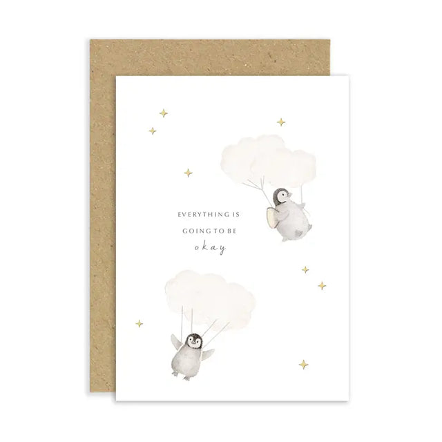 Everything Ok Penguin Card