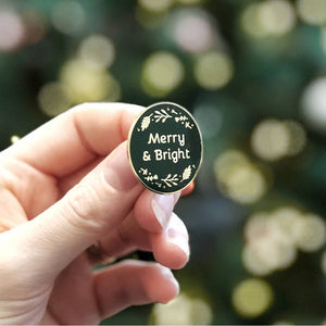 Merry & Bright Enamel Pin Badge
