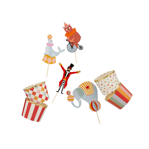 Circus Food Picks & Cups Set