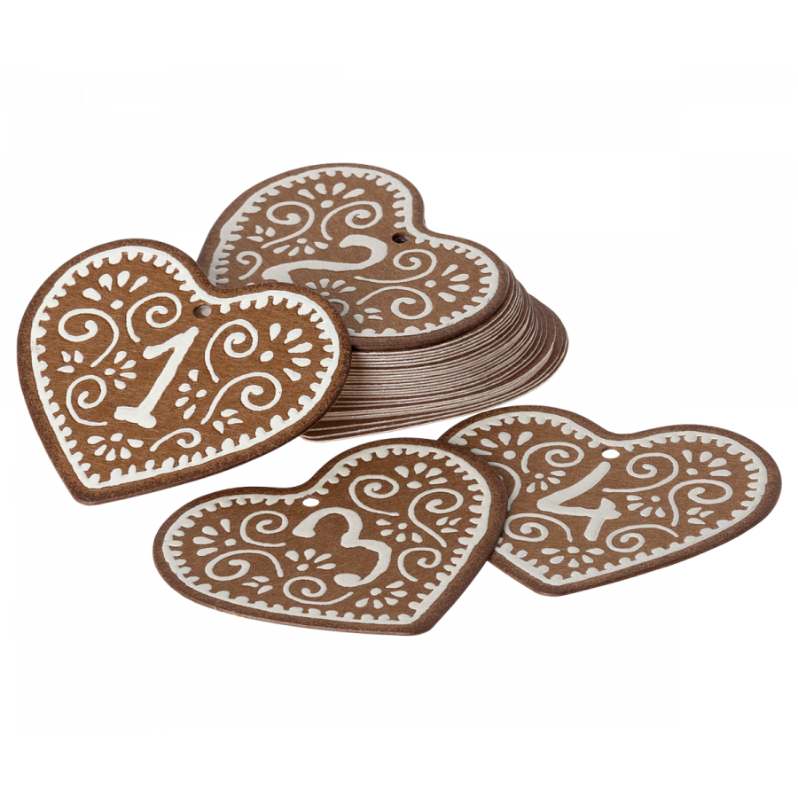 Advent Calendar Gingerbread Tags
