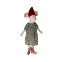 Load image into Gallery viewer, Medium Christmas Girl Mouse Toy