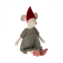Load image into Gallery viewer, Medium Christmas Girl Mouse Toy