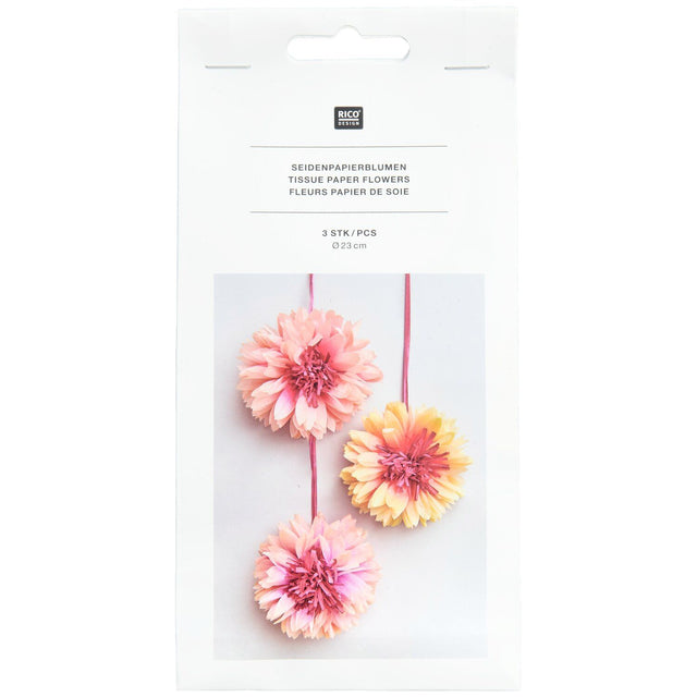 Sun Hat Tissue Paper Flower Decorations