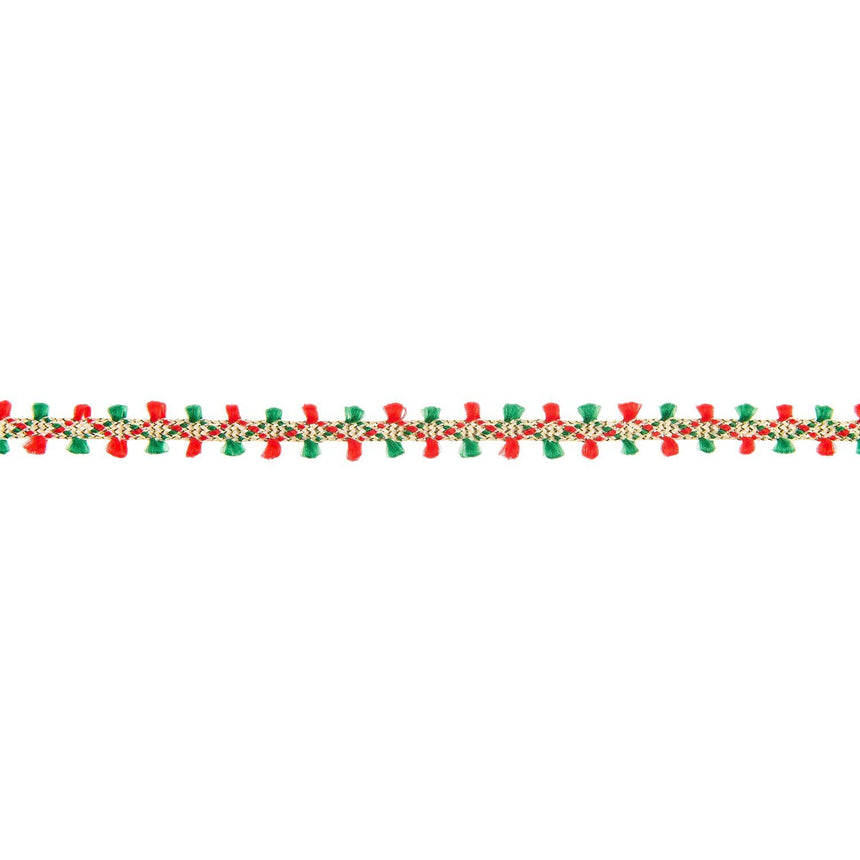 Red & Green Tassle Ribbon